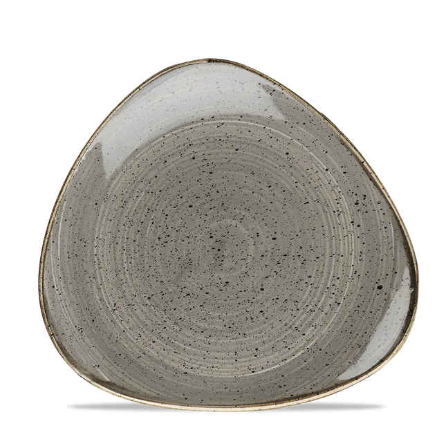Churchill Stonecast Grey Lotus bord Ø 23 cm – gespikkeld porseleinen bord voor hotels en restaurants