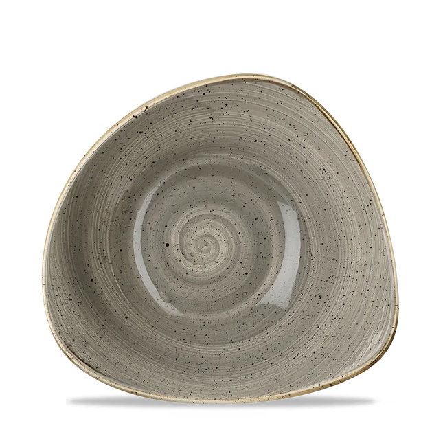 Churchill Stonecast Grey Lotus kom Ø 23 cm – gespikkeld porseleinen kom voor buffetten en catering
