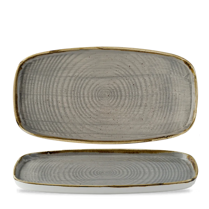 Stonecast Grey Oblong Chefs Plates 30x15.4cm 6/box