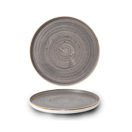 Stonecast Grey Walled Plate 16cm 6/box