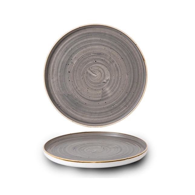Stonecast Grey Walled Plate 16cm 6/box