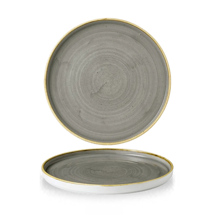 Stonecast Grey Walled Plate 26 cm 6/box
