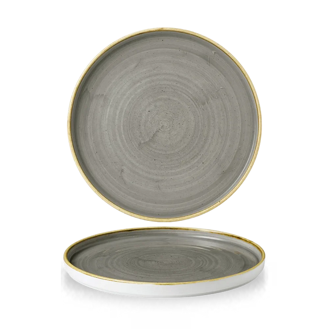 Stonecast Grey Walled Plate 26 cm 6/box