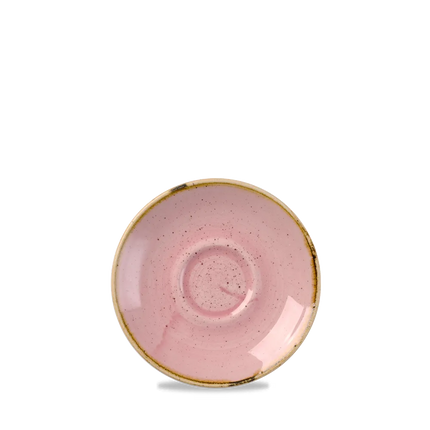 Churchill Stonecast Petal Pink espressoschotel Ø 11,8 cm – gespikkelde schotel voor koffie