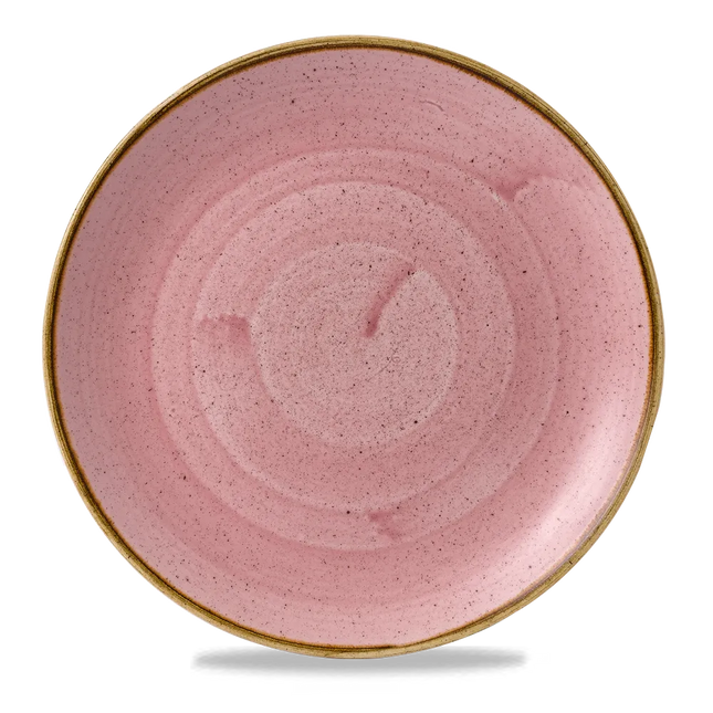 Churchill Stonecast Petal Pink Evolve coupebord Ø 26 cm – randloos porseleinen bord voor cafés en bars