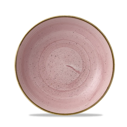 Churchill Stonecast Petal Pink Evolve coupekom Ø 24,8 cm – randloze porseleinen kom voor buffetten en catering