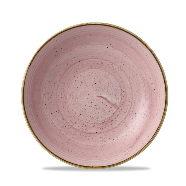 Churchill Stonecast Petal Pink Evolve coupekom Ø 24,8 cm – randloze porseleinen kom voor buffetten en catering