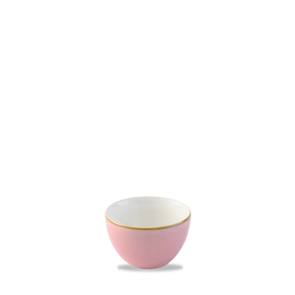 Churchill Stonecast Petal Pink suikerpot 227 ml – gespikkelde porseleinen suikerpot voor horeca