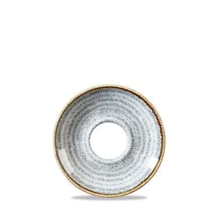 Churchill Studio Prints Stone Grey espressoschoteltje Ø 11 cm – porseleinen schotel voor hotels en restaurants
