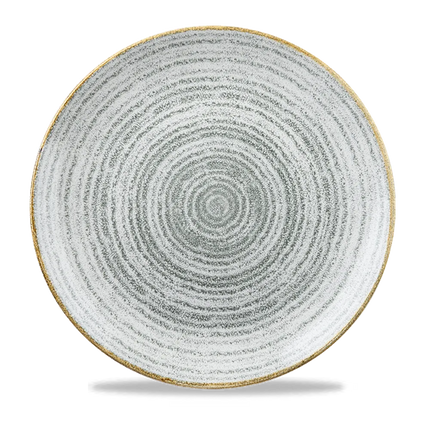 Churchill Studio Prints Stone Grey Evolve coupebord Ø 29 cm – randloos porseleinen bord voor fine dining