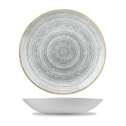 Churchill Studio Prints Stone Grey Evolve coupekom Ø 25 cm – randloze porseleinen kom voor professionele keukens
