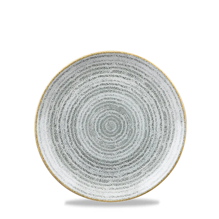 Churchill Studio Prints Stone Grey Evolve coupebord Ø 17 cm – randloos porseleinen bord voor de horecasector