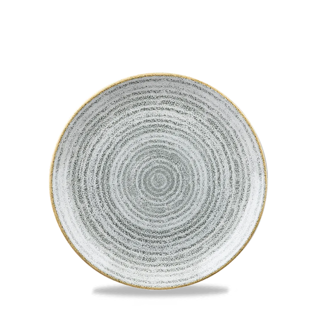 Churchill Studio Prints Stone Grey Evolve coupebord Ø 17 cm – randloos porseleinen bord voor de horecasector