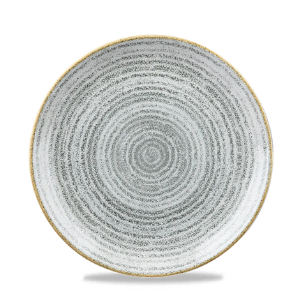 Churchill Studio Prints Stone Grey Evolve coupebord Ø 22 cm – randloos porseleinen bord voor restaurants