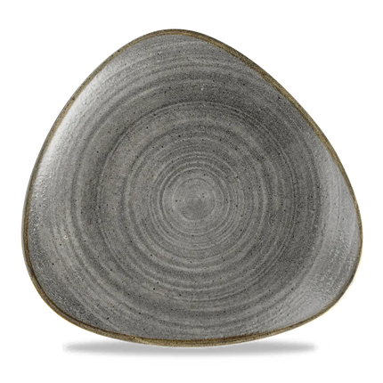 Churchill Stonecast Raw Black Lotus bord Ø 26,5 cm – gespikkeld porseleinen bord voor cafés en bars