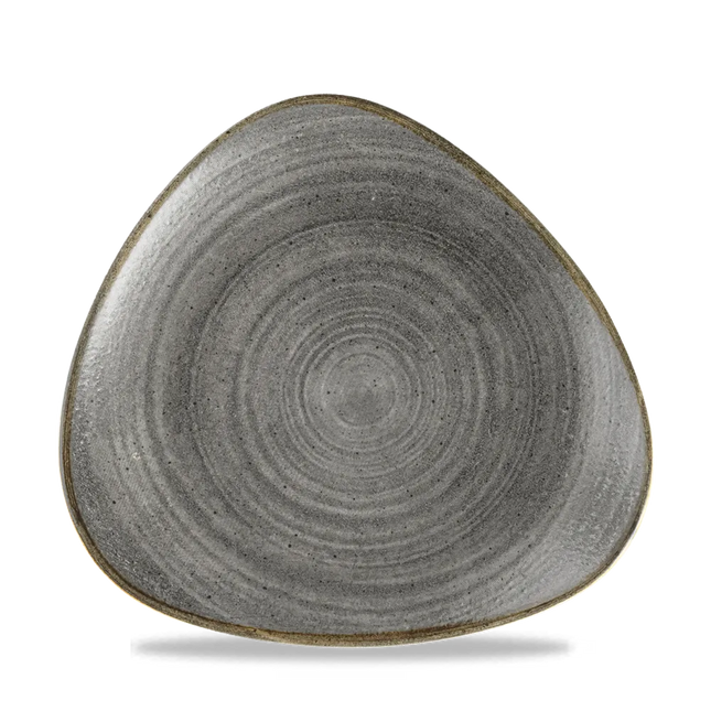 Churchill Stonecast Raw Black Lotus bord Ø 22,9 cm – gespikkeld porseleinen bord voor fine dining