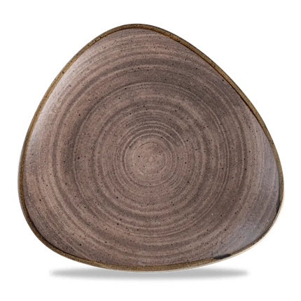 Churchill Stonecast Raw Brown Lotus bord Ø 26,5 cm – gespikkeld porseleinen bord voor buffetten en catering