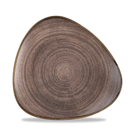 Churchill Stonecast Raw Brown Lotus bord Ø 22,9 cm – gespikkeld porseleinen bord voor professionele keukens