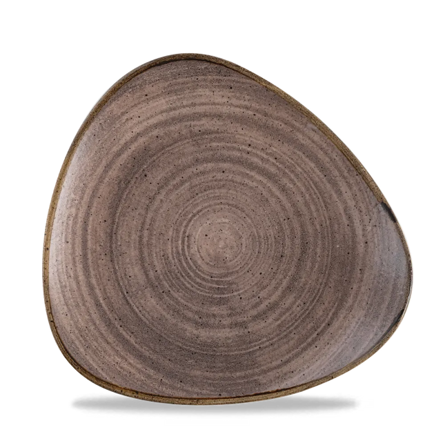 Churchill Stonecast Raw Brown Lotus bord Ø 22,9 cm – gespikkeld porseleinen bord voor professionele keukens