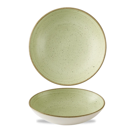 Churchill Stonecast Raw Green coupekom Ø 18,2 cm – gespikkelde porseleinen kom voor horeca