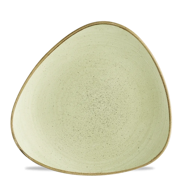 Churchill Stonecast Raw Green lotusbord Ø 26,5 cm – gespikkeld porseleinen bord voor restaurants