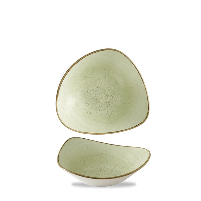 Churchill Stonecast Raw Green lotuskom Ø 17,8 cm – gespikkelde porseleinen kom voor horeca