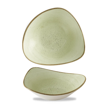 Churchill Stonecast Raw Green lotuskom Ø 22,9 cm – gespikkelde porseleinen kom voor restaurants