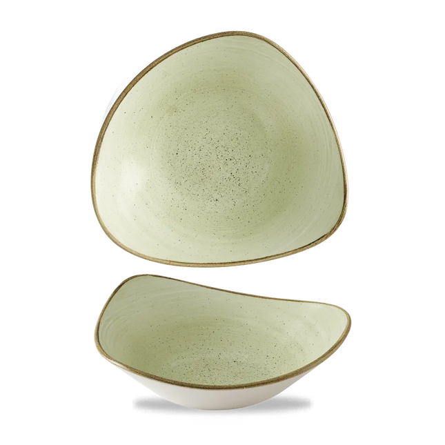 Churchill Stonecast Raw Green lotuskom Ø 22,9 cm – gespikkelde porseleinen kom voor restaurants
