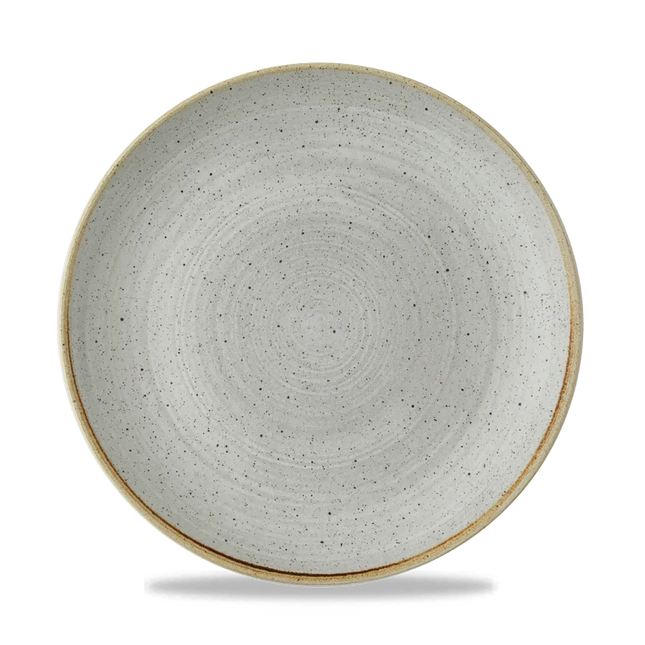 Churchill Stonecast Raw Grey Evolve coupebord Ø 26 cm – randloos porseleinen bord voor de horeca