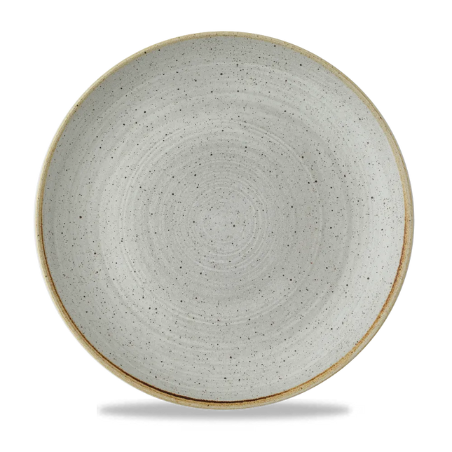 Churchill Stonecast Raw Grey Evolve coupebord Ø 28,8 cm – randloos porseleinen bord voor hotels en restaurants