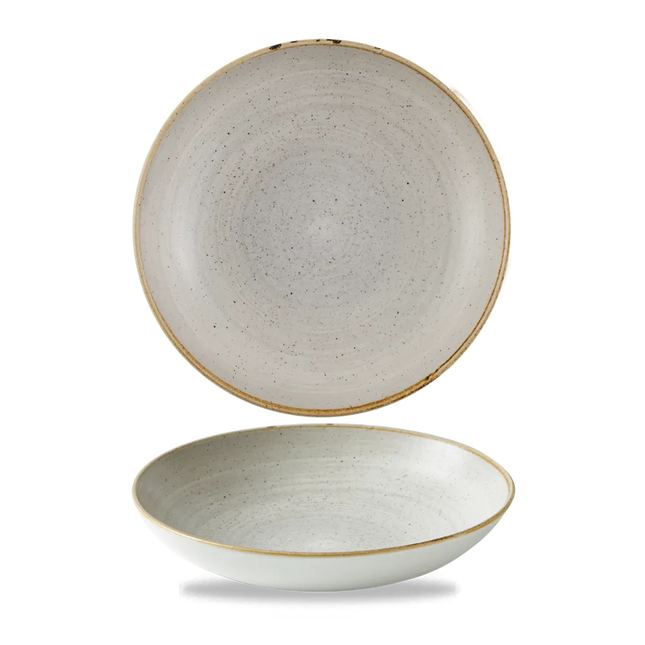 Churchill Stonecast Raw Grey coupekom Ø 18,2 cm – randloze porseleinen kom voor cafés en bars