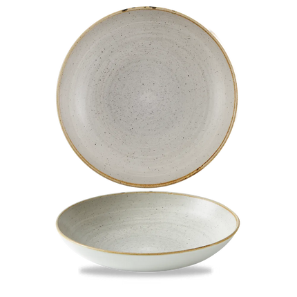 Churchill Stonecast Raw Grey Evolve coupekom Ø 24,8 cm – randloze porseleinen kom voor fine dining