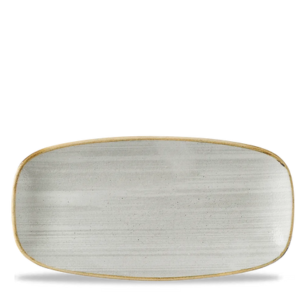 Churchill Stonecast Raw Grey ovaal chef's bord 29,8x15,3 cm – porseleinen bord voor fine dining