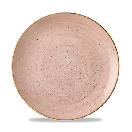 Churchill Stonecast Raw Terracotta Evolve coupebord Ø 26 cm – randloos porseleinen bord voor cafés en bars