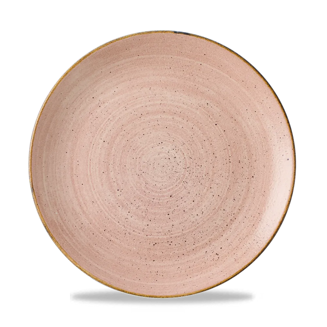 Churchill Stonecast Raw Terracotta Evolve coupebord Ø 26 cm – randloos porseleinen bord voor cafés en bars