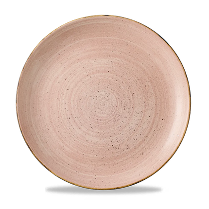 Churchill Stonecast Raw Terracotta Evolve coupebord Ø 28,8 cm – randloos porseleinen bord voor fine dining