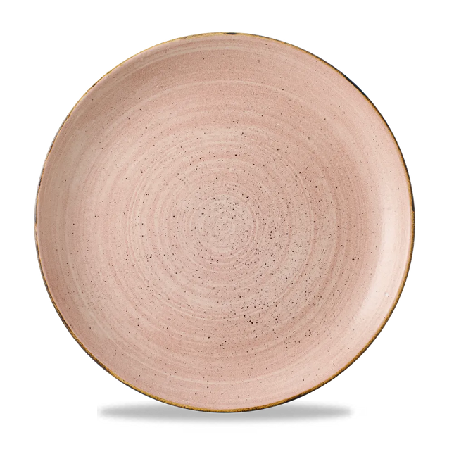 Churchill Stonecast Raw Terracotta Evolve coupebord Ø 28,8 cm – randloos porseleinen bord voor fine dining