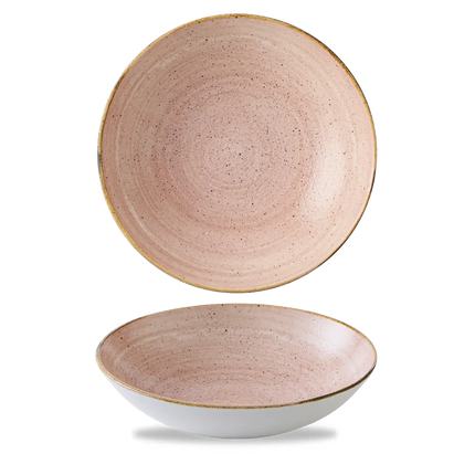 Churchill Stonecast Raw Terracotta coupekom Ø 18,2 cm – randloze porseleinen kom voor buffetten en catering