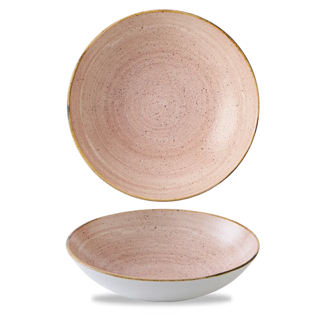 Churchill Stonecast Raw Terracotta coupekom Ø 18,2 cm – randloze porseleinen kom voor buffetten en catering