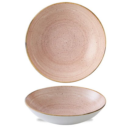 Churchill Stonecast Raw Terracotta Evolve coupekom Ø 24,8 cm – randloze porseleinen kom voor professionele keukens