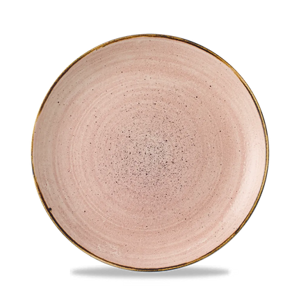 Churchill Stonecast Raw Terracotta Evolve coupebord Ø 21,7 cm – randloos porseleinen bord voor restaurants