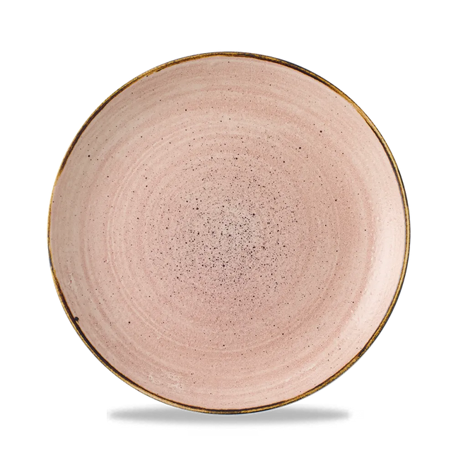 Churchill Stonecast Raw Terracotta Evolve coupebord Ø 21,7 cm – randloos porseleinen bord voor restaurants