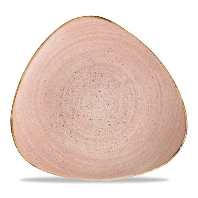 Churchill Stonecast Raw Terracotta Lotus bord Ø 25,4 cm – gespikkeld porseleinen bord voor de horeca