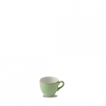 Churchill Stonecast Sage Green espressokopje 100 ml – salie-groen gespikkeld porseleinen espressokopje voor cafés