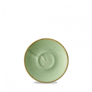 Churchill Stonecast Sage Green espressoschotel Ø 11,8 cm – salie-groen gespikkeld porseleinen schotel voor cafés