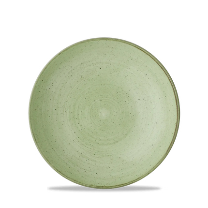 Churchill Stonecast Sage Green coupekom Ø 18,2 cm – randloze gespikkelde kom voor bijgerechten