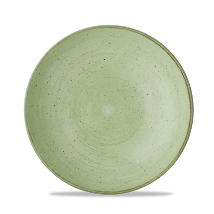 Churchill Stonecast Sage Green Evolve coupekom Ø 24,8 cm – randloze gespikkelde kom voor salades