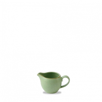Churchill Stonecast Sage Green kannetje 114 ml – salie-groen gespikkeld porseleinen melkkannetje voor horeca
