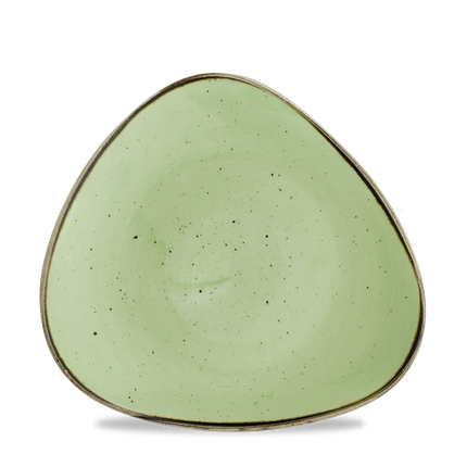 Churchill Stonecast Sage Green Lotus bord Ø 22,9 cm – gespikkeld bord met bloemvorm voor voorgerechten
