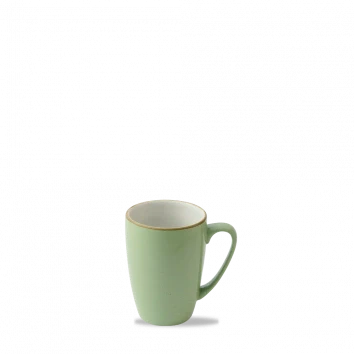 Churchill Stonecast Sage Green kop 340 ml – salie-groen gespikkeld porseleinen koffiekop voor restaurants